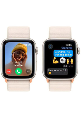Смарт-годинник Apple Watch SE 2 GPS 44mm Starlight Aluminium Case with Starlight Sport Loop (MRE63)