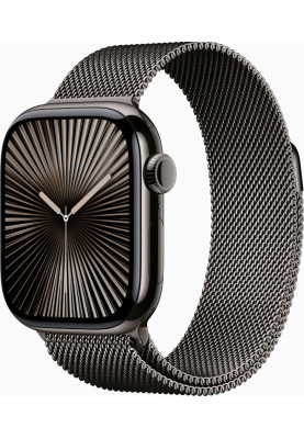 Смарт-годинник Apple Watch Series 10 GPS + Cellular 42mm Slate Titanium Case w. Slate Milanese Loop (MX053)