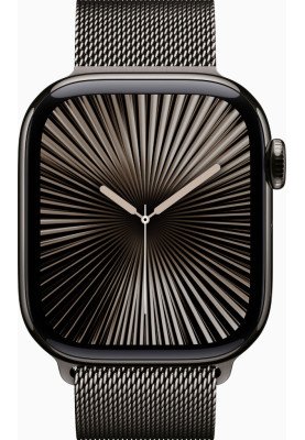 Смарт-годинник Apple Watch Series 10 GPS + Cellular 42mm Slate Titanium Case w. Slate Milanese Loop (MX053)