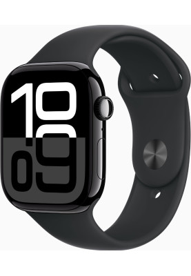 Смарт-годинник Apple Watch Series 10 GPS + Cellular 46mm Jet Black Alu. Case w. Black Sport Band - M/L (MWY43)