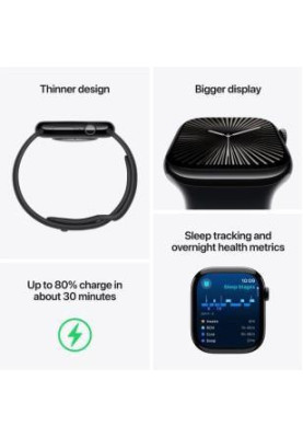 Смарт-годинник Apple Watch Series 10 GPS 46mm Rose Gold Aluminum Case w. Plum Sport Loop (MWWV3)