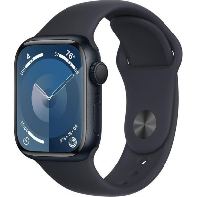 Смарт-годинник Apple Watch Series 9 GPS + Cellular 45mm Midnight Aluminum Case w. Midnight Sport Band - S/M (MRMC3)