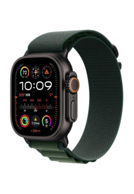 Смарт-годинник Apple Watch Ultra 2 GPS + Cellular 49mm Black Titan. Case w. Dark Green Alpine Loop - Medium (MX4R3)