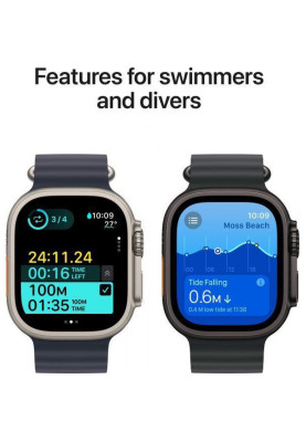 Смарт-годинник Apple Watch Ultra 2 GPS + Cellular 49mm Black Titan. Case w. Dark Green Alpine Loop - Medium (MX4R3)