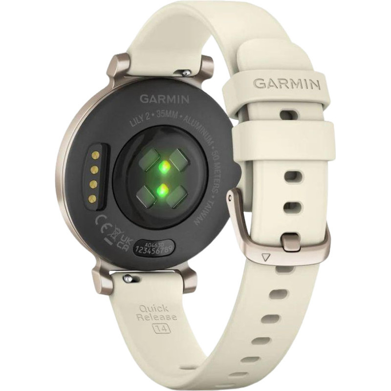 Смарт-годинник Garmin Lily 2 Cream Gold with Coconut Silicone Band (010-02839-00/20)