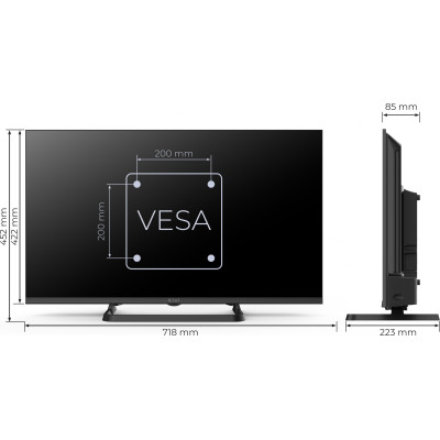 Телевiзор KIVI 32'' HD Optima L5 HDR (32H710QB)