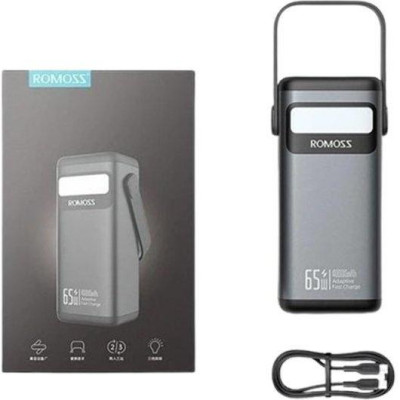 Зовнішній акумулятор (павербанк) Romoss PMT40 40000mAh 65W Black (PMT40-182)