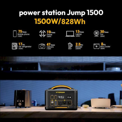 Зарядна станція Vtoman Jump 1500X 828Wh 1500W