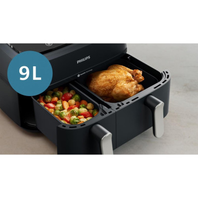 Мультипіч (аерофритюрниця) Philips Dual Airfryer 3000 Series NA351/00