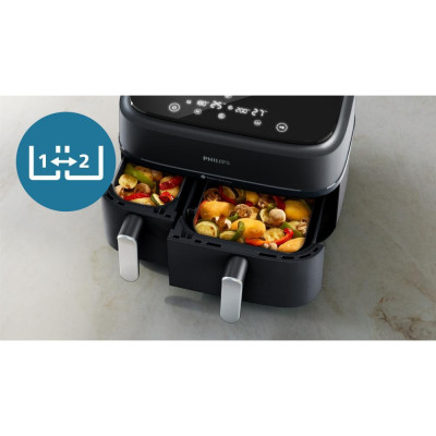 Мультипіч (аерофритюрниця) Philips Dual Airfryer 3000 Series NA351/00