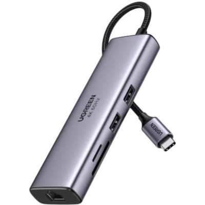 Мультипортовий адаптер UGREEN CM512 Gray (60515)