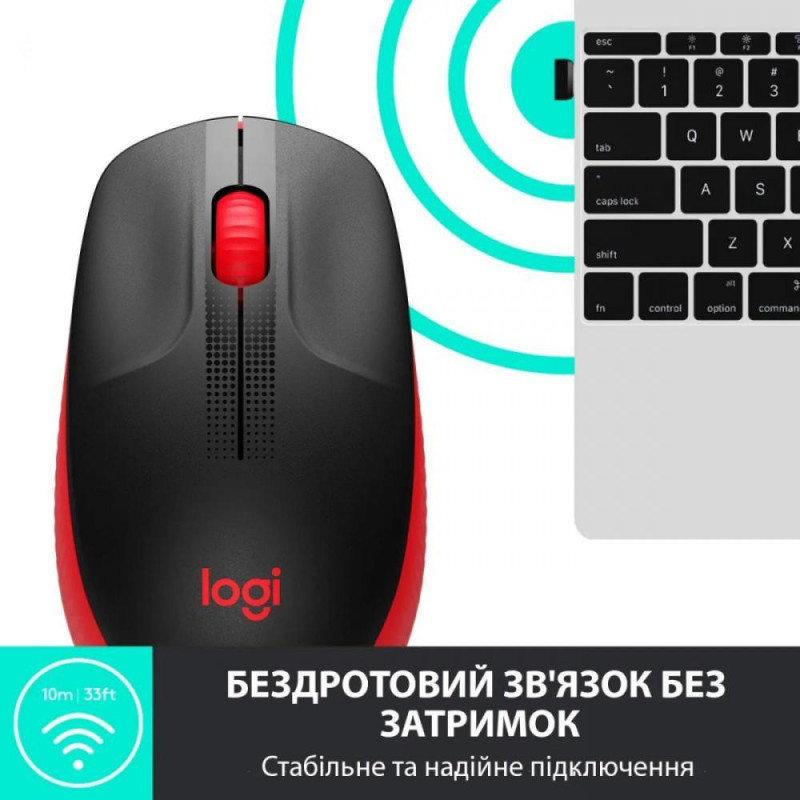 Миша Logitech M190 Wireless Red (910-005908)