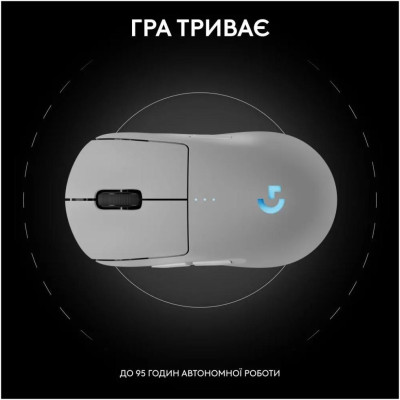 Миша Logitech PRO 2 Lightspeed White (910-007302)