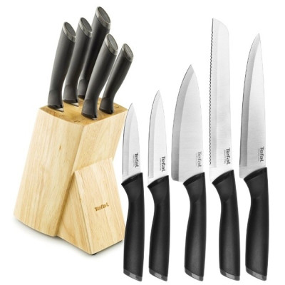 Набір ножів Tefal Comfort з підставкою 6 предметів K221SA14