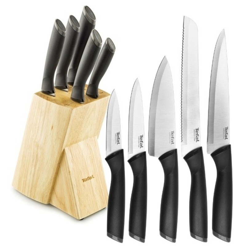 Набір ножів Tefal Comfort з підставкою 6 предметів K221SA14