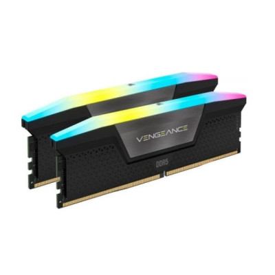 Пам'ять для настільних комп'ютерів Corsair 32 GB (2x16GB) DDR5 6000 MHz Vengeance RGB Black (CMH32GX5M2D6000C36)
