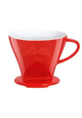 Пуровер Melitta Porcelain Filter Cone 102 Red (4006508218974)