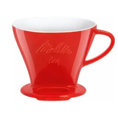 Пуровер Melitta Porcelain Filter Cone 102 Red (4006508218974)