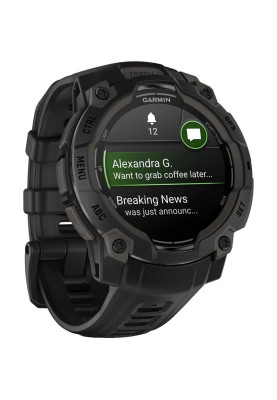 Смарт-годинник Garmin Instinct 3 45mm AMOLED Black with Black Band (010-02936-00)