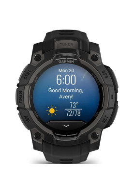 Смарт-годинник Garmin Instinct 3 45mm AMOLED Black with Black Band (010-02936-00)