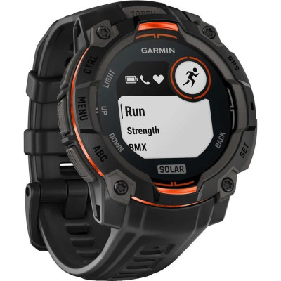 Смарт-годинник Garmin Instinct 3 45mm Solar Black with Black Band (010-02934-00)