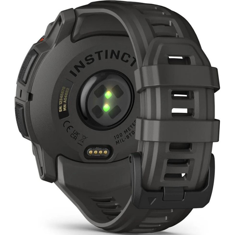Смарт-годинник Garmin Instinct 3 50mm Solar Black with Charcoal Band (010-02935-00)