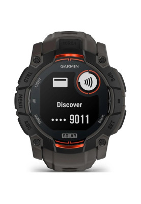 Смарт-годинник Garmin Instinct 3 50mm Solar Black with Charcoal Band (010-02935-00)