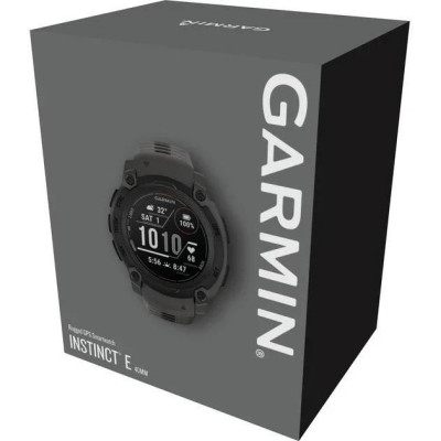 Смарт-годинник Garmin Instinct E 40mm Black with Charcoal Band (010-02932-00)