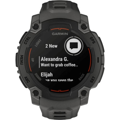 Смарт-годинник Garmin Instinct E 45mm Black with Charcoal Band (010-02933-00)
