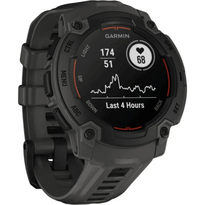 Смарт-годинник Garmin Instinct E 45mm Black with Charcoal Band (010-02933-00)