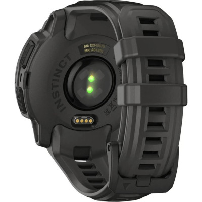 Смарт-годинник Garmin Instinct E 45mm Black with Charcoal Band (010-02933-00)