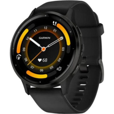 Смарт-годинник Garmin Venu 3 Slate Stainless Steel Bezel with Black Case and Silicone Band (010-02784-01/51/41)