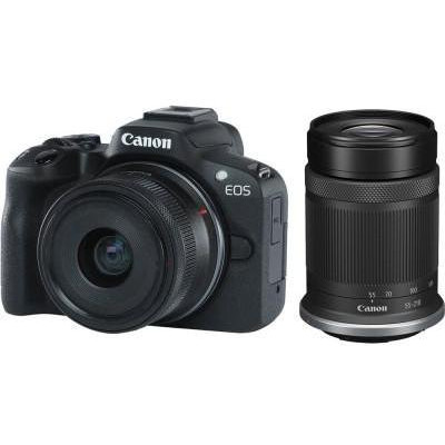 Бездзеркальний фотоапарат Canon EOS R50 kit RF-S 18-45mm IS STM + RF-S 55-210mm IS STM Black (5811C034)