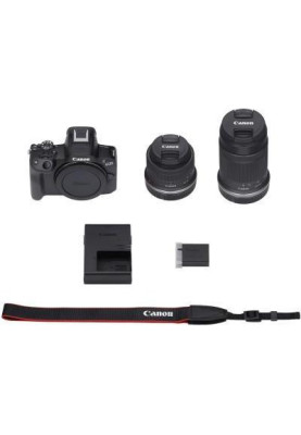 Бездзеркальний фотоапарат Canon EOS R50 kit RF-S 18-45mm IS STM + RF-S 55-210mm IS STM Black (5811C034)