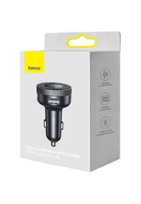 FM-трансмітер Baseus Car Wireless MP3 Charger (Wireless 5.0+5V/3.4A) Black (CCLH-01)