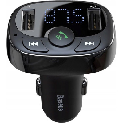 FM-трансмітер Baseus FM Launcher S-09 2.4A 2USB Black (CCMT000301)