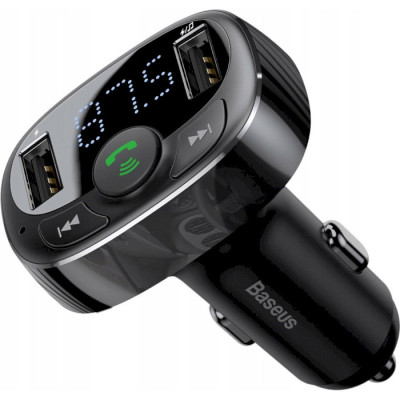 FM-трансмітер Baseus FM Launcher S-09 2.4A 2USB Black (CCMT000301)