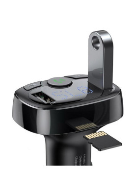 FM-трансмітер Baseus FM Launcher S-09 2.4A 2USB Black (CCMT000301)