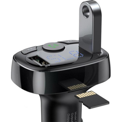 FM-трансмітер Baseus FM Launcher S-09 2.4A 2USB Black (CCMT000301)