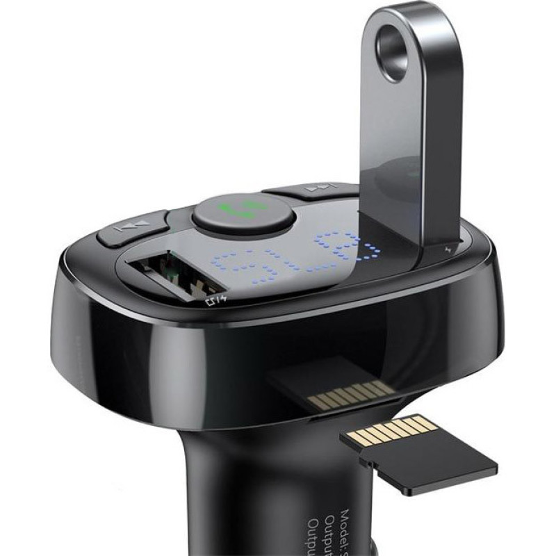 FM-трансмітер Baseus FM Launcher S-09 2.4A 2USB Black (CCMT000301)