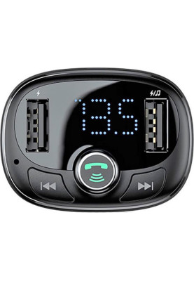 FM-трансмітер Baseus FM Launcher S-09 2.4A 2USB Black (CCMT000301)