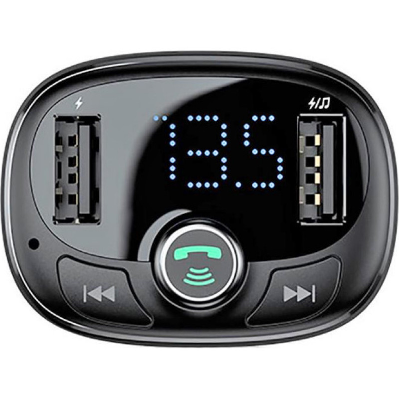 FM-трансмітер Baseus FM Launcher S-09 2.4A 2USB Black (CCMT000301)