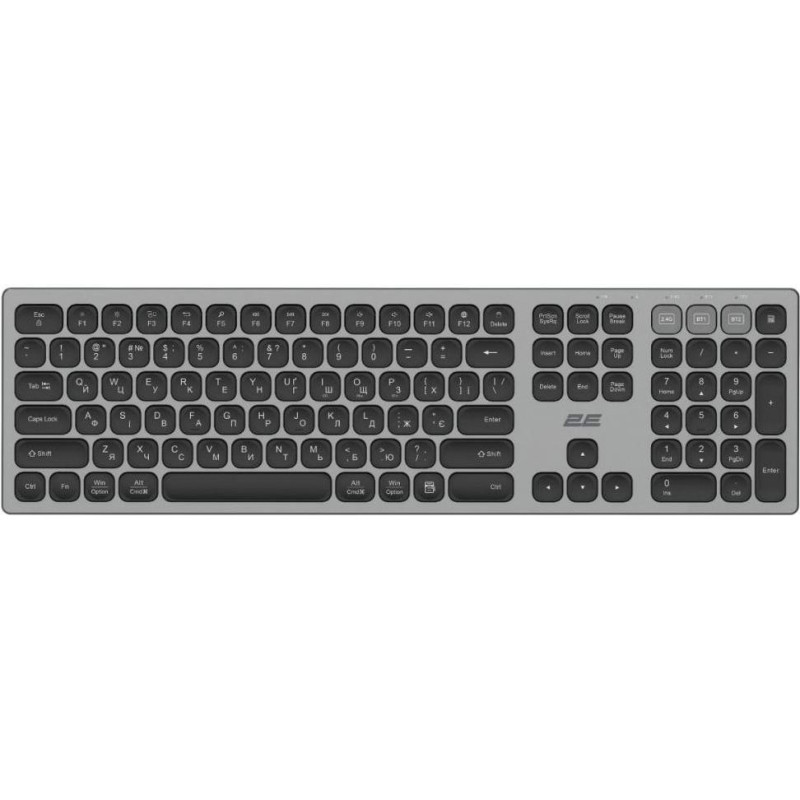 Клавіатура 2E KS270 Gray/Black (2E-KS270WBGR_UA)