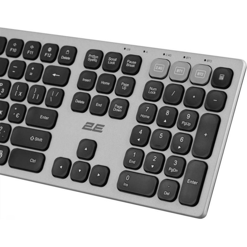 Клавіатура 2E KS270 Gray/Black (2E-KS270WBGR_UA)