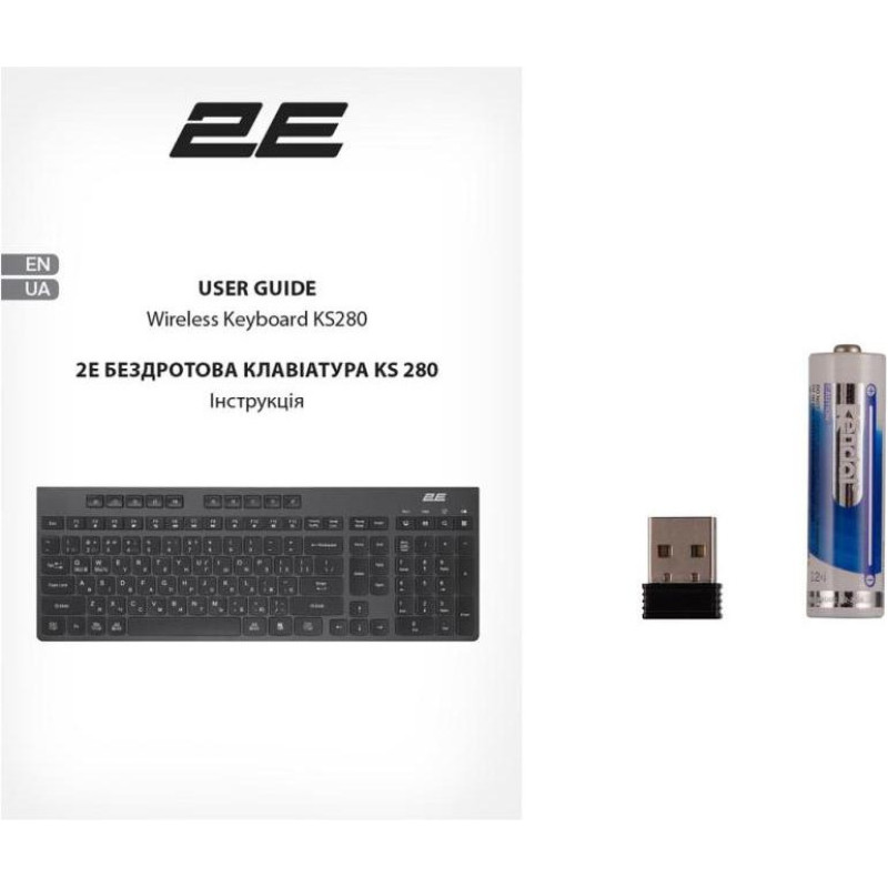 Клавіатура 2E KS280 Black (2E-KS280WBGR_UA)