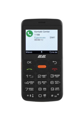Мобільний телефон (бабушкофон) 2E T180 MAX Black (688130251051)