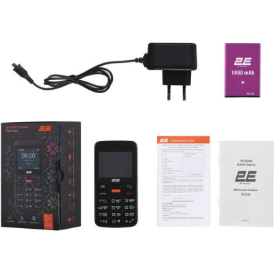 Мобільний телефон (бабушкофон) 2E T180 MAX Black (688130251051)