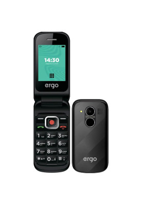 Мобільний телефон (бабушкофон) ERGO F241 Black