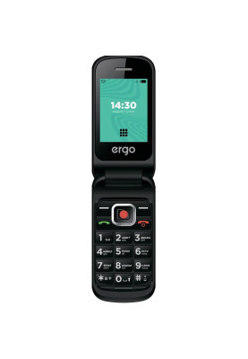 Мобільний телефон (бабушкофон) ERGO F241 Black