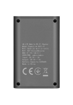 Модем 4G/3G + Wi-Fi роутер 2E PowerLink MiFi-5 (694743655339)